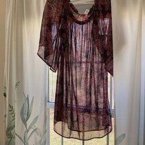 Ellen Tracy sheer paisley tunic